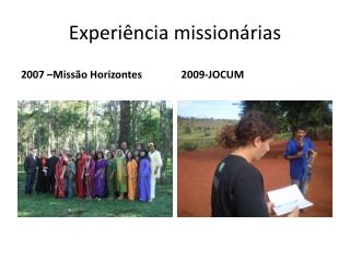 Experiência missionárias
