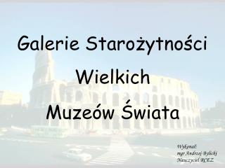 Galerie Starożytności