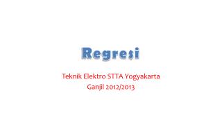 Regresi