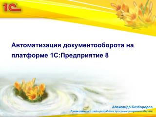 Автоматизация документооборота на платформе 1С:Предприятие 8