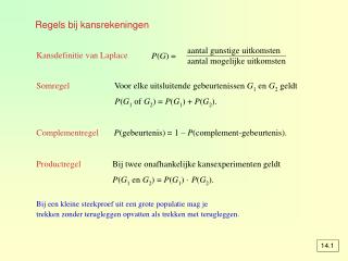 Regels bij kansrekeningen