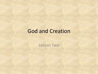 God and Creation