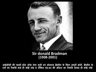 Sir donald Bradman