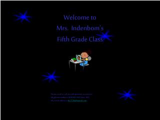 Welcome to Mrs. Indenbom’s Fifth Grade Class