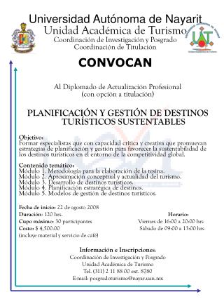 Al Diplomado de Actualización Profesional (con opción a titulación)