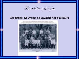 Lavoisier 1952 1960