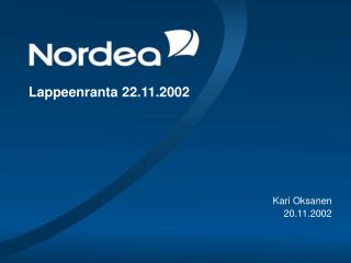 Lappeenranta 22.11.2002