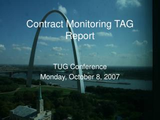 Contract Monitoring TAG Report
