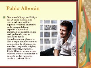 Pablo Alborán