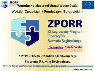 Warmińsko-Mazurski Urząd Wojewódzki Wydział Zarządzania Funduszami Europejskimi