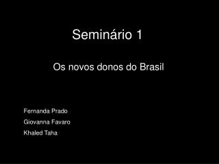 Seminário 1