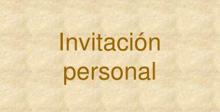 Invitación personal