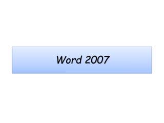 Word 2007