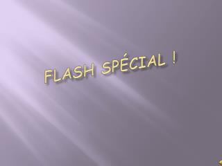 Flash spécial !
