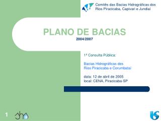 PLANO DE BACIAS 2004/2007