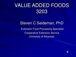 VALUE ADDED FOODS 3203