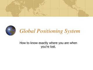 Global Positioning System