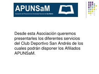 Inscripción Afiliados APUNSaM