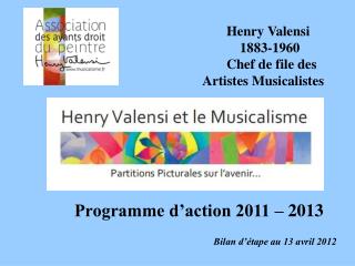 Programme d’action 2011 – 2013