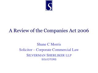 A Review of the Companies Act 2006