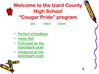 Welcome to the Izard County High School “Cougar Pride” program