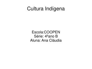 Cultura Indígena