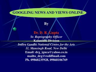 GOOGLING NEWS AND VIEWS ONLINE