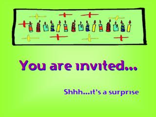You are invited…
