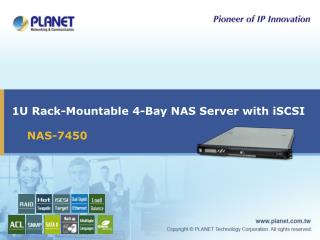 1U Rack-Mountable 4-Bay NAS Server with iSCSI