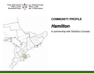 COMMUNITY PROFILE Hamilton In partnership with Statistics Canada