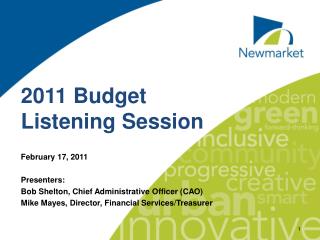 2011 Budget Listening Session