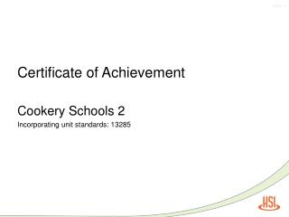 Certificate of Achievement