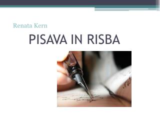 PISAVA IN RISBA