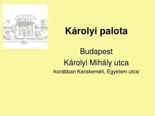 Károlyi palota