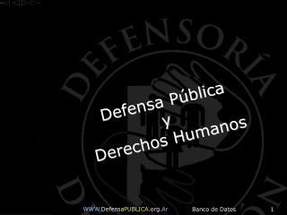 Defensa Pública y Derechos Humanos