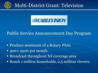 Multi-District Grant: Television