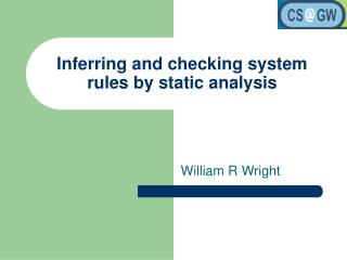 Inferring and checking system rules by static analysis