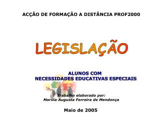 ACÇÃO DE FORMAÇÃO A DISTÂNCIA PROF2000