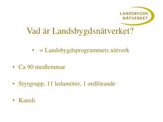 Vad är Landsbygdsnätverket?