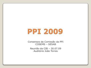 PPI 2009