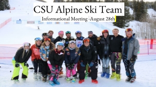 CSU Alpine Ski Team Informational Meeting -August 28th