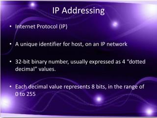 IP Addressing