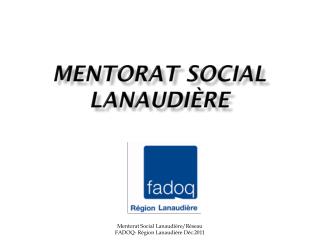 MENTORAT SOCIAL LANAUDIÈRE