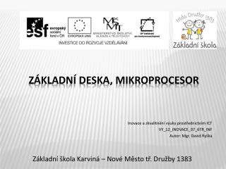 Základní deska, mikroprocesor