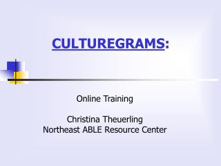 CULTUREGRAMS :