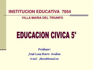 INSTITUCION EDUCATIVA 7054 VILLA MARIA DEL TRIUNFO