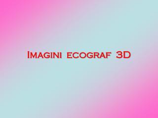 Imagini ecograf 3D