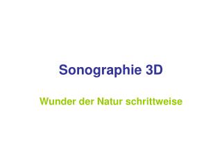 Sonographi e 3D