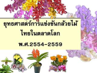 ยุทธศาสตร์การแข่งขันกล้วยไม้ไทยในตลาดโลก พ.ศ. 2554-2559
