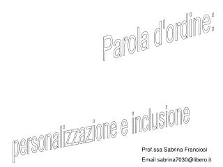 Parola d'ordine: